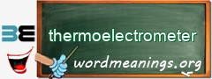 WordMeaning blackboard for thermoelectrometer
